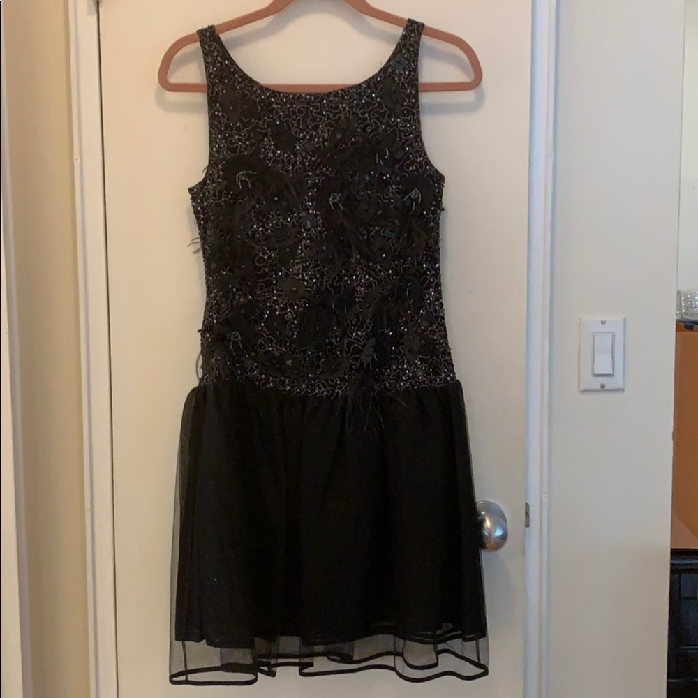 Alice + Olivia Sequin Black Dress